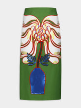 Paula Elizabeth Flowera Embroidered Pencil Skirt