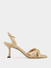 Jimmy Choo Elsy Gold Suede Slingback Sandals