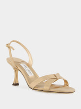Jimmy Choo Elsy Gold Suede Slingback Sandals