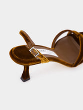 Jimmy Choo Bronze Elsy 70 Velvet Sandals