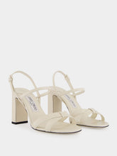 Jimmy Choo Elsy 85 Latte Nappa Leather Sandals