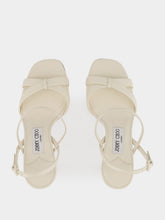 Jimmy Choo Elsy 85 Latte Nappa Leather Sandals