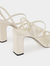 Jimmy Choo Elsy 85 Latte Nappa Leather Sandals