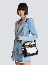 Balmain Natural & Black Raffia B-Buzz 23 Bag