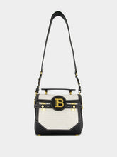 Balmain Natural & Black Raffia B-Buzz 23 Bag