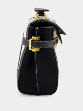Balmain Natural & Black Raffia B-Buzz 23 Bag