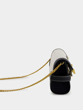 Balmain Pouch with Chain B-Buzz 23 in Raffia & Calfskin