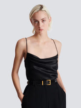 Balmain Black Striped Patent Leather Perfume Belt