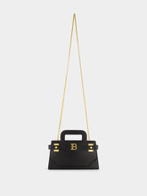 Balmain Black Small B-Buzz Top Handle Bag in Calfskin