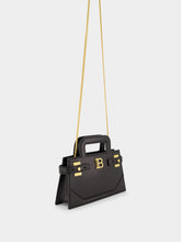 Balmain Black Small B-Buzz Top Handle Bag in Calfskin