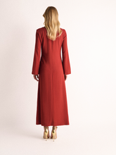 Paula Enoki Burnt Henna Midi Dress