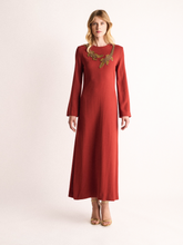 Paula Enoki Burnt Henna Midi Dress