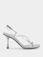 Etana Silver Metallic Leather Sandals