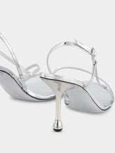 Jimmy Choo Etana Silver Metallic Leather Sandals