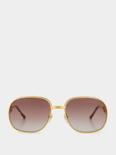 Casablanca Gold Square Metal Sunglasses