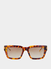 Casablanca Tortoiseshell Gold-Plated Monogram Sunglasses
