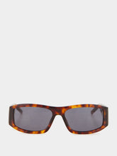 Casablanca Tortoiseshell Rectangular Comb Sunglasses