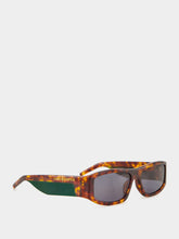 Casablanca Tortoiseshell Rectangular Comb Sunglasses