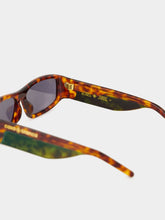 Casablanca Tortoiseshell Rectangular Comb Sunglasses