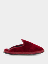 Piedaterre Dandy Slippers in Bordeaux Sipario Velvet