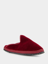 Piedaterre Dandy Slippers in Bordeaux Sipario Velvet
