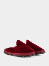 Piedaterre Dandy Slippers in Bordeaux Sipario Velvet