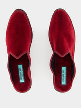 Piedaterre Dandy Slippers in Bordeaux Sipario Velvet