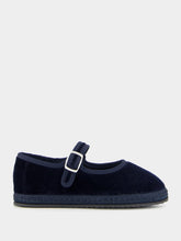 Piedaterre Mary Jane Bambino in Blue Mercantile Velvet