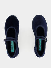 Piedaterre Mary Jane Bambino in Blue Mercantile Velvet