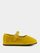 Piedaterre Mary Jane Bambino in Yellow Ribolla Velvet