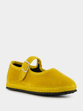 Piedaterre Mary Jane Bambino in Yellow Ribolla Velvet