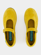 Piedaterre Mary Jane Bambino in Yellow Ribolla Velvet