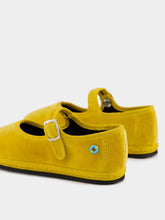 Piedaterre Mary Jane Bambino in Yellow Ribolla Velvet