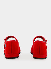 Piedaterre Mary Jane Bambino in Red Refosco Velvet