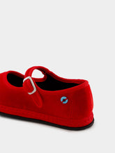 Piedaterre Mary Jane Bambino in Red Refosco Velvet