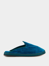 Piedaterre Blue Velvet Dandy Slippers