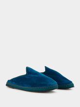 Piedaterre Blue Velvet Dandy Slippers