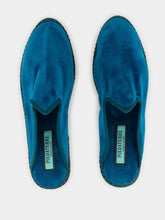 Piedaterre Blue Velvet Dandy Slippers