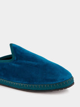 Piedaterre Blue Velvet Dandy Slippers