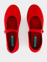 Piedaterre Mary Jane in Red Refosco Velvet