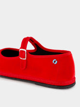 Piedaterre Mary Jane in Red Refosco Velvet