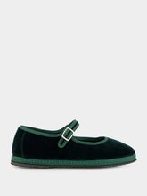 Piedaterre Mary Jane in Green Carnia Velvet