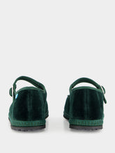 Piedaterre Mary Jane in Green Carnia Velvet