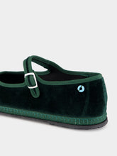 Piedaterre Mary Jane in Green Carnia Velvet