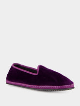 Piedaterre Purple Velvet Furlane Modigliani Slippers