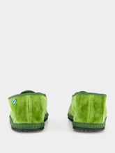 Piedaterre Modigliani Flats in Asparagus Green Velvet