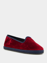Piedaterre Modigliani Bicolore Flats in Bordeaux Sipario and Blue Velvet
