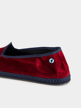 Piedaterre Modigliani Bicolore Flats in Bordeaux Sipario and Blue Velvet