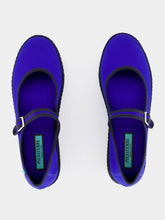 Piedaterre Blue Mary Jane Satin Flats