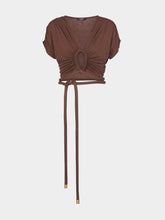 Balmain Draped crop top